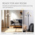 Adesso Floor Lamp with 5 Movable Shades & Adjustable Brightness, Brushed Steel Finish, Silver Perfect Lighting for Bedroom Decor, Beauty & Art Studio
