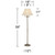 Regency Hill Montebello 59" Tall Brass 4-Light Traditional Floor Lamp