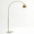 Brightech Olivia Floor Lamp - Chic Arc Lamp with Rounded Spolight Head and Marble Base for Living Room, Tall Standing Lamp with LED Light Bulb for Bedroom Reading, Boho Home Decor for Office - Brass
