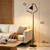 Copofed Vintage Floor Lamp for Bedroom,Adjustable-Iron Shade,12W Led Bulb