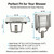 VANNSOO Folding Shower Seat, 18 Inch ADA Compliant Wall Mounted Bench