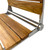 Teak Shower Seat Bench with Back, Brushed Stainless, 24 in