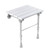 Folding Shower Seat Wall Mounted with Legs, Foldable Shower Chair for Inside Shower, Fold Down Shower Bench for Seniors (White, Height Adjustable)