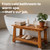 NNN 30" Commercial Heavy Duty Teak Shower Bench, Patented, Non-Slip Stable