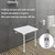 Folding Shower Seat Wall Mounted with Legs, Foldable Shower Chair for Inside Shower, Fold Down Shower Bench for Seniors (White, Height Adjustable)