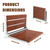 17" Folding Shower Seat Wall Mounted, Foldable Teak Shower Bench, Max 440lb