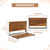 26" Teak Folding Shower Bench Seat, ADA Compliant, Polished Chrome