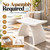 Stone Resin Shower Stool for Inside Shower, Waterproof Non-Slip Benches