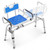 Juswell Sliding Shower Chair with 360° Swivel Seat, Transfer Bench, 330lbs