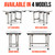 Folding Shower Seat with Legs - Wall Mount Bench for Inside Shower / Bathroom Safety Assist / 304 Stainless Steel / Phenolic Resin / Left / 28" x 21"