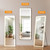 Aidoly LED Rectangular Full Length Mirror, 64"L x 21"W Body Standing Mirror