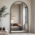 Dewfig Arched Full Length Mirror, 76"x34" Large Floor Mirror, Black