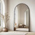 Dewfig Arched Full Length Mirror, 76"x34" Large Floor Mirror, Black