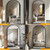 Dewfig Arched Full Length Mirror, 76"x34" Large Floor Mirror, Black