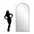 Dewfig Arched Full Length Mirror, 76"x34" Large Floor Mirror, Black
