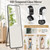 57x20" Full Length Mirror Floor Stand,Over the Door,Wall Mounted Black