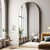 Easly Oversized Full-Body Mirror, 76" x 34" Arched Full-Length Mirror, Gold Metal Frame, Floor Mirror for Bedroom, Living/Dressing Room, Gym - Stand/Wall Mounted/Leaning
