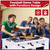 RAYKEEP Foosball Coffee Table with 2 Balls, Tempered Glass