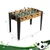 RELAX4LIFE 48'' Foosball Table, Wooden Soccer Game Table with 2 Footballs, Score Devices, Recreational Foosball Games for Kids & Adults, Arcade Table for Pub, Bars, Parties Family Night Game (Brown)