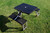 PICNIC TIME NCAA Mississippi State Bulldogs Football Field Folding Picnic Table - Camping Table - Outdoor Table with Umbrella Hole, (Black)