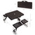 PICNIC TIME NCAA Mississippi State Bulldogs Football Field Folding Picnic Table - Camping Table - Outdoor Table with Umbrella Hole, (Black)