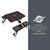 PICNIC TIME NCAA Mississippi State Bulldogs Football Field Folding Picnic Table - Camping Table - Outdoor Table with Umbrella Hole, (Black)