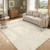 5x7 Area Rugs Washable Rug: Vintage Boho Floral Beige Rug Non-Slip Low Pile Soft Rugs Stain Resistant Indoor Carpet for Living Room Bedroom Dining Room(Beige, 5'x7')
