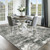 6x9 Area Rugs for Living Room: Washable Abstract Rug Modern Neutral Soft Large Indoor Rugs Non Slip Low Pile Carpet for Bedroom Nursery Dining Room Office(Black Grey, 6'x9')