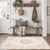 DCX 3x5 Washable Area Rug for Living Room, Non Slip Low Pile Rug, Beige
