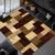 QDUIDU Modern Geometric Patchwork Indoor Red Area Rug for Living Room