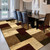 QDUIDU Modern Geometric Patchwork Indoor Red Area Rug for Living Room