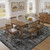 UERMEI 8x10 Area Rug Living Room Rugs - Washable Vintage Soft Large Rug Indoor Floor No Slip Rug Carpet for Bedroom Farmhouse Under Dining Table Home Office Decor - Black
