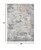 UERMEI 8x10 Area Rug Living Room Rugs - Washable Neutral Modern Abstract Soft Thin Large Rug Indoor Floor No Slip Rug Carpet for Bedroom Under Dining Table Home Office Decor - Blue Grey