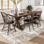UERMEI 8x10 Washable Area Rug - Neutral Modern Abstract Living Room Rugs, Non-Slip Soft Large Indoor Floor Carpet for Bedroom Home Office & Under Dining Table Decor, Brown/Grey/Red