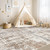 UERMEI 8x10 Washable Area Rug - Neutral Modern Abstract Living Room Rugs, Non-Slip Soft Large Indoor Floor Carpet for Bedroom Home Office & Under Dining Table Decor, Brown/Grey/Red