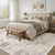 UERMEI 8x10 Area Rug Living Room Rugs - Washable Vintage Soft Large Rug Indoor Floor No Slip Rug Carpet for Bedroom Farmhouse Under Dining Table Home Office Decor - Beige/Camel