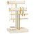 bussdis 3 Tier Bracelet Holder Display - Detachable T Bar Beige Velvet Bracelet Holder, Jewelry Holder Organizer for Bracelet, Necklace, Earrings, Rings