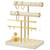 Jewelry Organizer Stand for Necklaces, Bracelets, Earrings, Rings, Beige