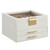 SONGMICS Jewelry Box Organizer, 3-Layer Storage with 2 Drawers, Glass Lid