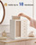 Lolalet Large Jewelry Box Organizer for Women, PU Leather Jewelry Case with Necklace Holder & Multiple Drawers, Tabletop Dresser Storage for Earrings Rings Chains, Gift for Girls -M, Beige