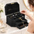 Liva Home Decor Wooden Jewelry Box for Women with Lock, 2 Drawers, Black