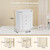 Emfogo Synthetic Leather Jewelry Box Organizer, Large Jewelry Boxes Storage with Mirror Velvet Interior, 4 Tier Jewlery Organizers for Women Girls Dedicated Slots for Ring Necklace (White)