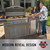 Bull Outdoor Products Premium Components for Outdoor Kitchen BBQ Island Double Pull Out Trash/Recycle Drawer (8 Gallon) with Reveal