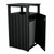 highwood Professional Commercial Grade Trash Can with Hood, 30-39 Gallon Capacity, Black