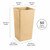Getzi 10 Pack Beige 50 Gallon Square Commercial Trash Can, Heavy Duty Resin Waste Bin, Large-Capacity Indoor Outdoor Garbage Container for Restaurant, Office, School, Mall and High-Traffic Areas