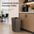 Getzi 10 Pack Brown 50 Gallon Square Commercial Trash Can, Heavy Duty Resin Waste Bin, Large-Capacity Indoor Outdoor Garbage Container for Restaurant, Office, School, Mall and High-Traffic Areas