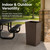 Getzi 10 Pack Brown 50 Gallon Square Commercial Trash Can, Heavy Duty Resin Waste Bin, Large-Capacity Indoor Outdoor Garbage Container for Restaurant, Office, School, Mall and High-Traffic Areas