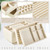 Junkin 18 Pcs Stackable Jewelry Drawer Organizer Inserts Beige