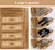 Jewelry Organizer, Rattan Jewelry Box, 5 Layer Wooden Jewelry Organizer Box with Mirror, Jewelry Boxes with 4 Drawers for Women Men, Jewelry Storage for Rings Earrings Necklaces Bracelets Watch