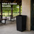 Getzi 9 Pack Black 50 Gallon Square Commercial Trash Can, Heavy Duty Resin Waste Bin, Large-Capacity Indoor Outdoor Garbage Container for Restaurant, Office, School, Mall and High-Traffic Areas